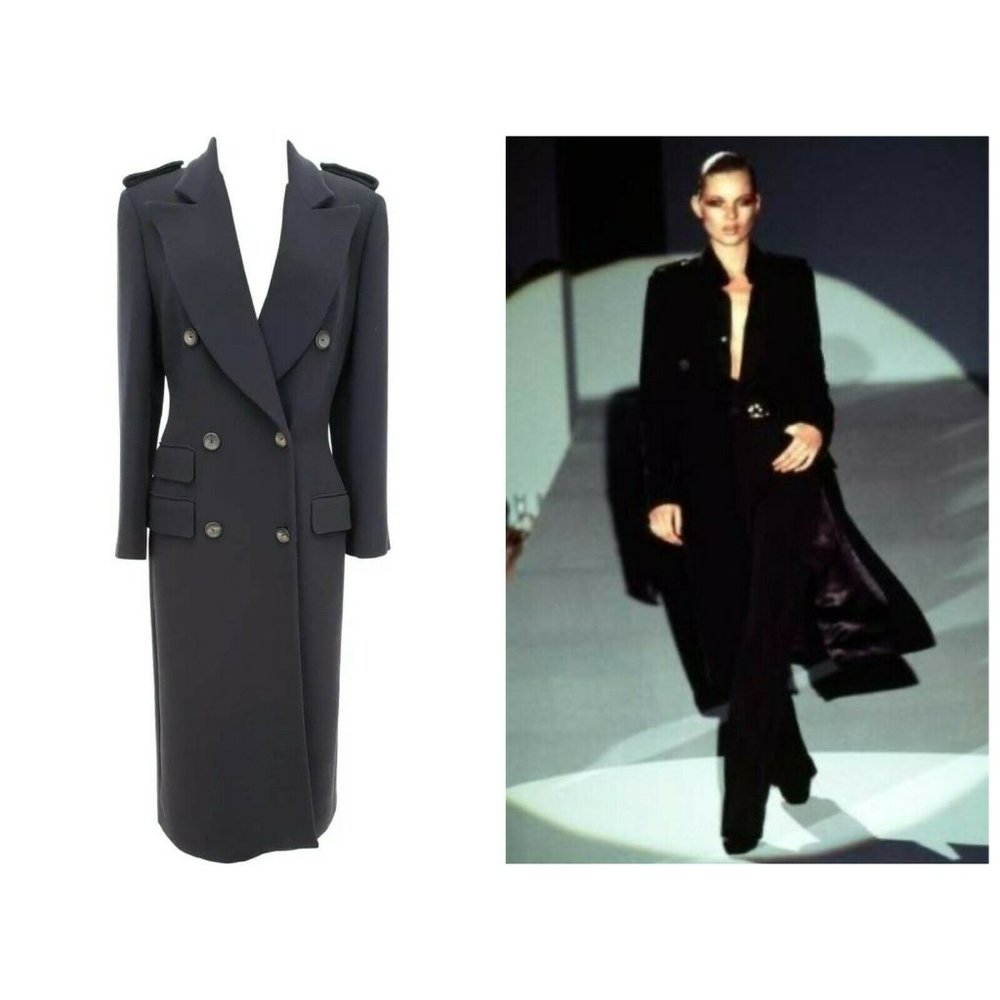 A/W 1996 Collectible Tom Ford for Gucci Navy Wool Coat